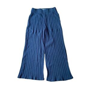 Free People Beach Ribbed Black Lounge Pant Small